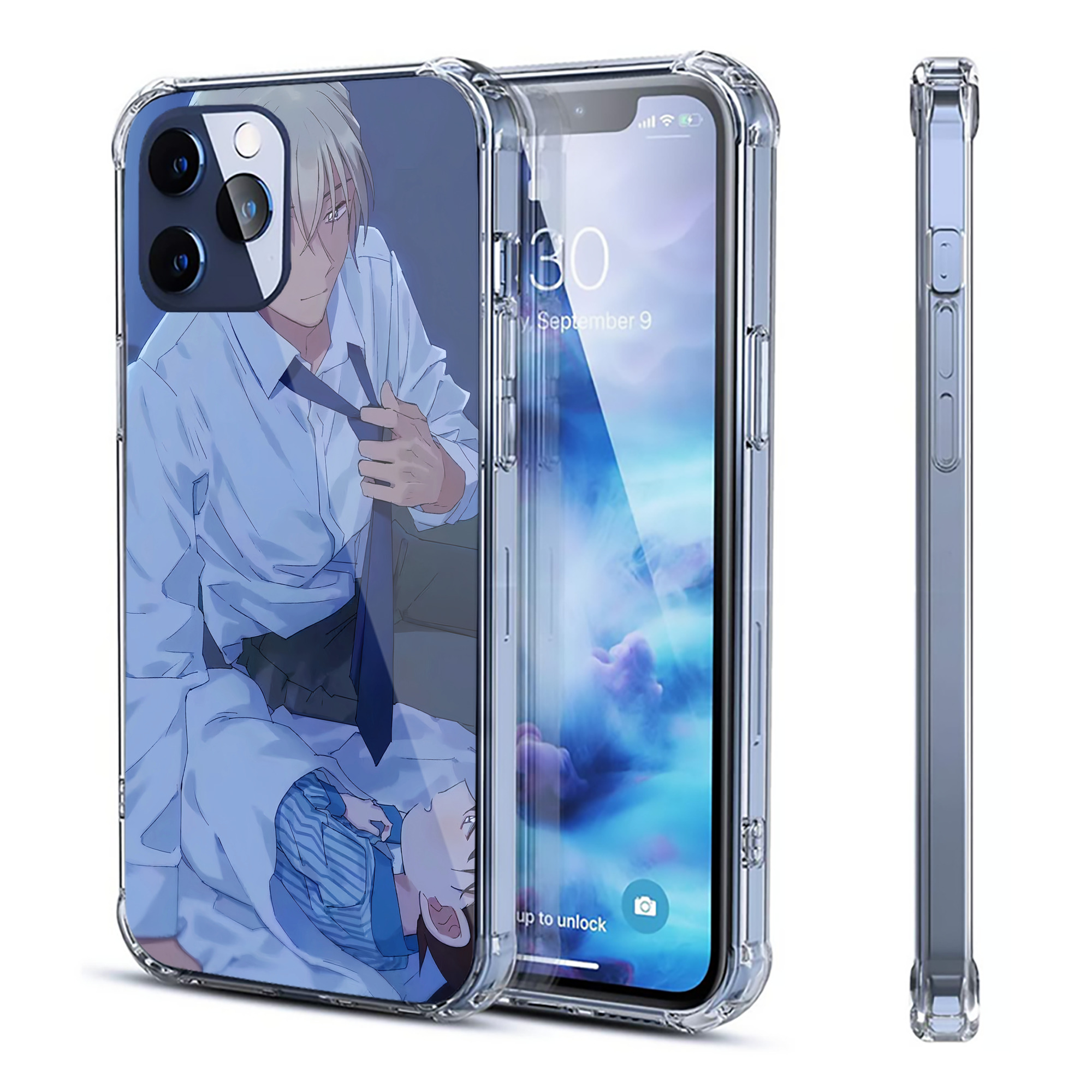 （画像用） 名探偵コナン Detective Conan 【iPhone 12シリーズ対応】透明スマホケース（クリアソフトケース）